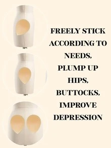 قطعتان من وسادات السيليكون القابلة لإعادة الاستخدام للمؤخرة النسائية، تستخدم لتعزيز المؤخرة جسديًا على كلا الجانبين وتشكيل الجسم، مناسبة للسيدات من مختلف أنواع الأجسام