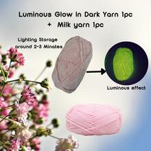 50G/PC Colorful Glow Yarn] Glow In The Dark Yarn, Crochet Yarn, DIY Art, Knitting, Crochet And Crafts Yarn - Multicolor - View 22