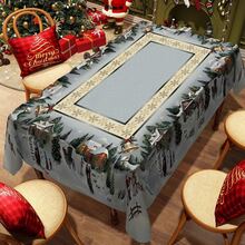 1/20 chiếc khăn trải bàn bằng polyester Giáng sinh cổ điển có họa tiết ngôi nhà và ông già Noel, thích hợp cho nhà hàng, nhà bếp và tiệc tùng, dệt, trang trí tiệc Giáng sinh, thích hợp cho trong nhà và ngoài trời, phụ kiện nhà bếp, ý tưởng quà tặng - Nhiều màu - Xem 2