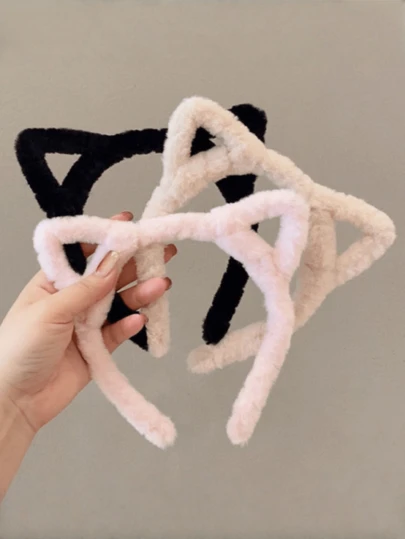 5pcs Cat Ear Headbands, Versatile Hair Accessories For Women, Suitable For Autumn/Winter
