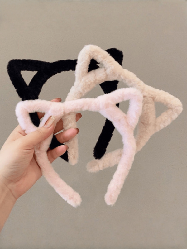 5个猫耳发箍，百搭女士发饰，适合秋冬季佩戴