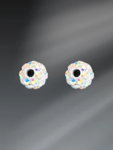 CIZME 2 piezas Bolas de acero inoxidable de repuesto con diseño divertido para mujer, Accesorios de anillos para el ombligo de 14G 16G con bolas de cristal CZ brillantes y flexibles de 3.5mm 5mm 8mm - Multicolor - Ver 15