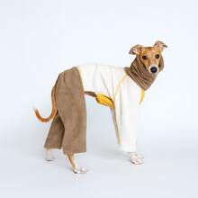 Autumn/Winter Jumpsuit For Small/Medium Dogs, Warm Full Body Coverage Outfit With High Collar To Protect Belly And Legs, Soft & Cozy Fabric, Suitable For Breeds Like Poodle, Whippet, Beagle In Cold Seasons - Coffee Brown - View 5