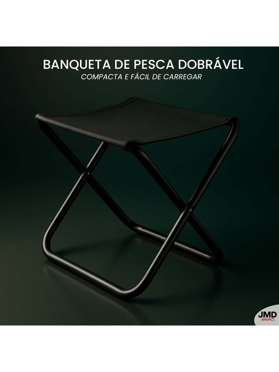 Mini Lightweight Folding Camping Stool Portable Stool - 黑色 - 查看 1