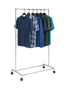 Double Clothes Rack With Iron Wheels Wardrobe Clothes Hanger Shirt Shoe Rack Closet Bedroom Hanging 30kg - 衣物收納盒 - 查看 7