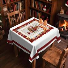 1/20 chiếc khăn trải bàn Giáng sinh cổ điển có hình ông già Noel, thiết kế họa tiết hộp quà - Khăn trải bàn trang trí lễ hội cho tiệc trong nhà/ngoài trời, trang trí nhà cửa và quà tặng mùa đông, đồ trang trí Giáng sinh, quà tặng Giáng sinh hoàn hảo - Nhiều màu - Xem 12