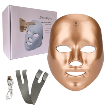 USB Charging 7-Color LED Skincare And Beauty Device, 7-Color LED Beauty Mask, Facial Care And Beauty Device, Perfect Gift For Girlfriends And Parents