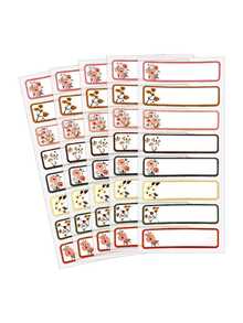 40pcs Waterproof Baby Name Labels, Washable Bottle Labels, Reusable Self-Adhesive Label Stickers (Self-Laminating Writable) For Daycare - Flowers - View 8