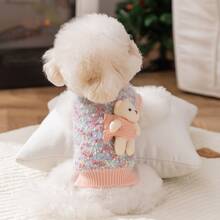 1pc Pet Autumn/Winter Cute Warm Thick Comfortable Sweater, For Dogs, Cats, Teddy, Pomeranian, Maltese, Small/Medium Breed - Multicolor - View 3
