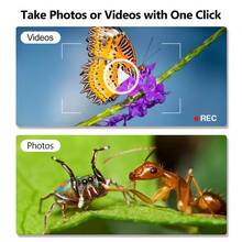 三合一 Type-C 和安卓 USB 数字显微镜相机，1600 倍便携式数字显微镜，适用于焊接，带 LED 放大镜，Type-C USB 供电放大镜