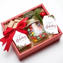 50Pcs Holiday Gift Tags With String -Merry Christmas Gift Tags Happy Holidays Season Gift Tag Holly Christmas Gift Wrapping Tag Xmas Labels For Present Goodie Bag Holiday Christmas Party Decor - Multicolor - View 6