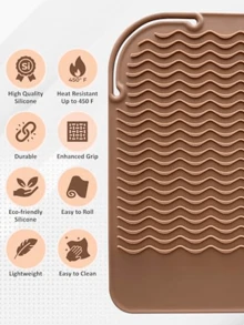 Tấm lót chịu nhiệt cho dụng cụ tạo kiểu tóc, kích thước универсальный phù hợp với máy duỗi và máy uốn tóc, được làm từ chất liệu chịu nhiệt, tiện lợi cho việc cất giữ và mang theo khi đi du lịch. Tấm lót silicon chịu nhiệt này có chức năng cách nhiệt giúp bảo vệ hiệu quả các dụng cụ tạo kiểu tóc của bạn. - Nhiều màu - Xem 6