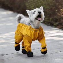 1pc Pet Autumn/Winter 4-Leg Shoes, Anti-Dirt & Anti-Insect Pants, Dog Clothes For Teddy/Poodle, Anti-Slip Fluorescent Apparel