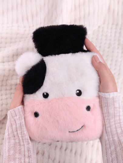 1pc Cute Water Filled Hot Water Bag With Faux Rabbit Fleece Cloth Cover, Girls Hot Compress, Warm Belly, Warm Water Bag, Small Size, Carry On Water Filling, Warm Hand Bag, Flushing Water, Warm Hand Bag