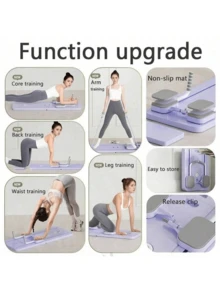 Tabla deslizante plegable multifuncional de Pilates, set de moldeado de Pilates 5 en 1, placa deslizante, máquina deslizante, rodillo para músculos abdominales, para ejercicios de núcleo, fitness, uso doméstico, gimnasio, yoga