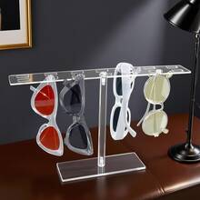 14-Hole Transparent Acrylic Fashion Glasses Holder, Large Capacity Eyewear Storage Rack For Desktop - Clear - View 5