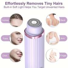 2-In-1 Women's Electric Shaver Double Headed Bikini Trimmer Body Hair Remover Suitable For Bikini, Underarm, Leg, Arm, Body, Face, USB Charging Electric Shaver, Gentle And Skin Friendly - Multicolor - View 5