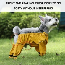 1pc Pet Autumn/Winter 4-Leg Shoes, Anti-Dirt & Anti-Insect Pants, Dog Clothes For Teddy/Poodle, Anti-Slip Fluorescent Apparel