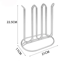 Soporte para cápsulas de café de acero inoxidable – Organizador vertical de gran capacidad para cafetera, ahorro de espacio - Plateado - Ver 2