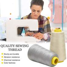 1/3/4/6pcs Elastic Lockstitch Sewing Thread Set, 3000 Yards Spool, 100% Polyester Serger, Overlock, Quilting Thread For Stretchy Fabrics Like Swimwear, Lingerie, Knitwear, Socks, Etc.