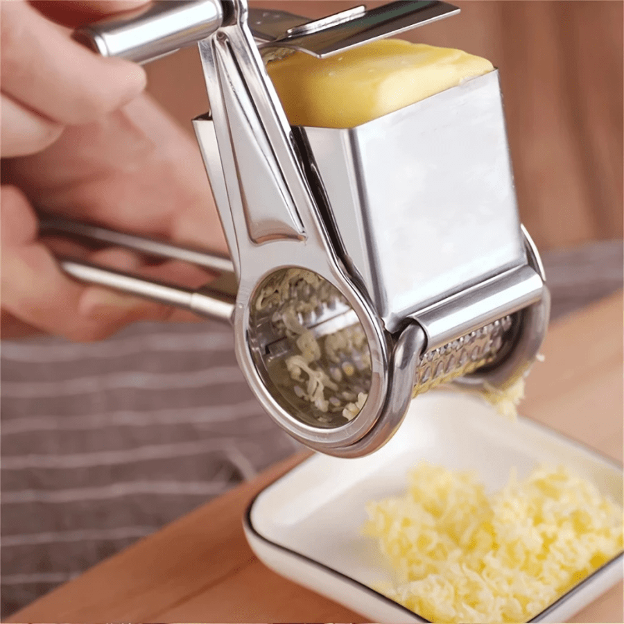 Ralador De Queijo Em Aço Inox Profissional Triturador Manual Super Prático