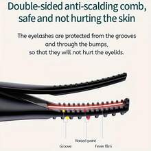 Electric Eyelash Curler - USB Charging, 3-Speed Temperature Control, 10 Second Fast Heating, Portable Travel Style, Long-Lasting Curling, Quick Beauty Tool | Eyelash Curler | Eyelash Heating Tool | Eyelash Extension Product | Women's Makeup Tool Gift - Multicolor - View 8