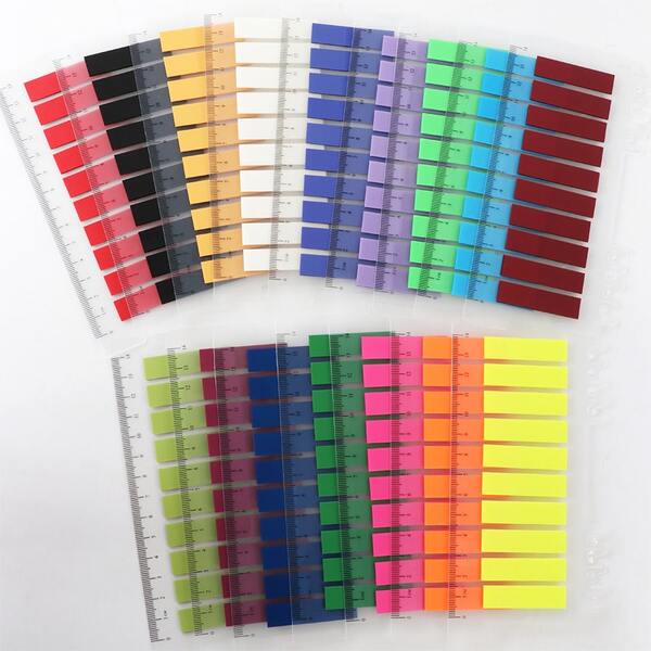 200 notas adhesivas, 1 tipo, 1 paquete de etiquetas índice, verde translúcido, 10 estilos de colores diferentes de notas adhesivas, libros de estudiante, suministros, etiquetas, suministros de oficina, etiquetas de clasificación