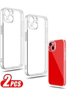 2 Pieces Ultra-Thin Silicone Soft Case, Clear Back Cover, Shockproof Ultra-Thin Phone Case Waterproof Anti-Fall Scratch Resistant - Clear - View 50