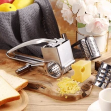 Professional Stainless Steel Cheese Grater Super Practical Manual Shredder - 銀色 - 查看 4