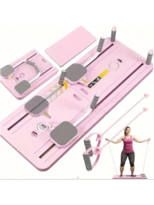 Tabla deslizante plegable multifuncional de Pilates, set de moldeado de Pilates 5 en 1, placa deslizante, máquina deslizante, rodillo para músculos abdominales, para ejercicios de núcleo, fitness, uso doméstico, gimnasio, yoga