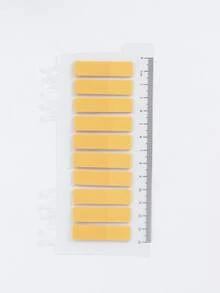 200张便利贴，1种类型，1包索引贴纸，半透明绿色，10种不同颜色款式的便利贴，学生书籍，文具，标签，办公用品，分类贴纸 - 彩色 - 查看 21