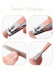 7件套粉色旅行美甲套装，印有百合花和A-Z字母图案。这款宽敞的美甲收纳盒包含不锈钢工具、一把超锋利防溅指甲钳，设计经典。非常适合随身携带美甲护理必需品，例如旅行、户外活动、寄宿学校、居家使用，也可作为圣诞礼物。 - 彩色 - 查看 5