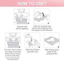 可重复使用胸垫硅胶透明去除贴片面部皮肤护理胸垫美容和个人护理工具亲肤胸部皱纹贴片，自粘式隔夜胸部贴片，使您的皮肤焕发活力 - 减少女性和女孩的衰老迹象