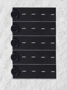 Set de 5 piezas / 1 pieza de extensores de cintura elástica, extensores de botón de pantalón, extensores de cintura ajustables, hebillas de extensión de cinturón, expansores de manga elástica y correas para ensanchar la cintura con broches ajustables