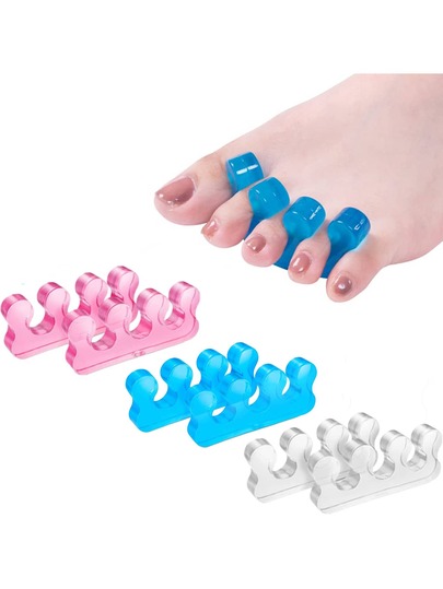 2/6pcs Foot Care Toe Separators: Male Female Nail Separators, Perfect, Stain-Free Nail Polish Application - Soft And Reusable,Nail Supplies,Nail Tools,Nail Art Tools,Back To School,Nails,Nail Tools For Press On Nails