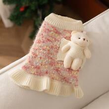 1pc Pet Autumn/Winter Cute Warm Thick Comfortable Sweater, For Dogs, Cats, Teddy, Pomeranian, Maltese, Small/Medium Breed - Multicolor - View 9