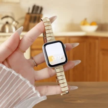 Rhombus Shape Asymmetrical Style Band, Suitable For 38mm/40mm/41mm/42mm/44mm/45mm/46mm/49mm Watch Bands, Compatible With Apple Watch Series 10/9/8/7/3/2/1/SE Series High-End Metal Texture Watch Bands (Watch Not Included)