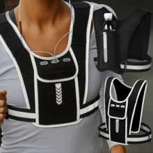 Night Glow Guardian Reflective Vest Bag For Running, Cycling, And Fitness Universal Use, Multi-Pocket Storage For Items, Lightweight And Breathable, Elastic And Comfortable