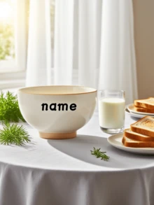 1 pièce Bol en porcelaine blanche personnalisable, style chinois simple, empilable, lavable au lave-vaisselle, parfait pour les collations, les desserts, les soupes et la préparation des repas. Convient pour une utilisation quotidienne avec les salades, les pâtes, le riz et les fruits. Également parfait pour la décoration de cuisine, les essentiels d'intérieur, les cadeaux de Noël et les fournitures scolaires.