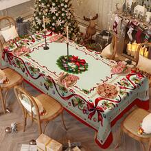 1/20 pièces Nappe thème Noël, cloches, nœuds, motif de baies de Noël. Conception facile à nettoyer, parfaite pour les pique-niques, le camping, les mariages, les anniversaires, les restaurants et les buffets. Décoration d'ambiance de Noël, décorations de Noël