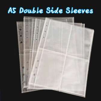 10 件/20 件/30 件 A5 活页夹透明卡套、3 英寸明信片夹、双面 6 孔 Kpop 收藏书补充袋