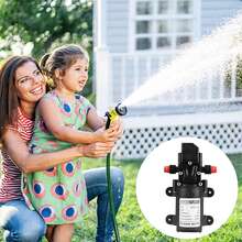 1PC 12V DC Water Pump (6L/Min Open Flow), Durable Corrosion - Resistant Material, High - Pressure Self - Priming Pump;  Practical & Robust Style, Black Color, Compact Cylindrical Shape, Auto On/Off Switch & Thermal Protection Detail, Ideal For Efficient Water Delivery In Aquariums, Car Washing, Gardens.  Self - Priming Diaphragm Pump Perfect For Year - Round Garden Irrigation, Marine Use, Daily Cleaning Tasks & Great As A Gift For DIY Enthusiasts On Father's Day, Christmas.(Black) - Black - View 12