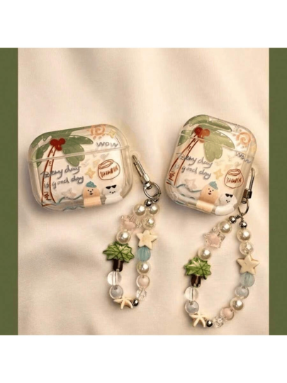 Cute Coconut Tree & Puppy Doodle Protective Case Compatible With 3, Compatible With Apple Compatible With Pro 2nd Generation, Fashionable Gift