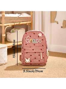 1 pieza Mochila y bolsa de almuerzo personalizada para niños, mochila infantil con nombre personalizable, bolsa escolar para niños pequeños, regalo de regreso a clases - Multicolor - Ver 9