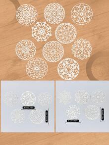 30 قطعة من أوراق الدانتيل الزخرفية القديمة - أوراق قصاصات الزهور والأشكال الهندسية المفرغة، نهاية مطفأة، مناسبة لمجلات الخردة، أعمال DIY، الكولاج وصنع البطاقات، لوازم الحرف اليدوية