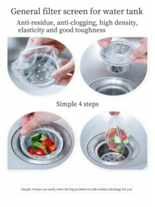 100PCS Disposable Mesh Sink Strainer Bags, Kitchen Sink Strainer Filter Mesh Bag Anti Clogging Elastic Kitchen Sink Strainer Mesh Trash Bag, Fits Most Sizes Of Sink Strainer