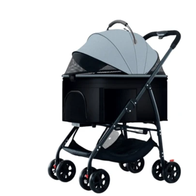 Separable High-End Pet Stroller With Multifunctional Bag Separation, Ultra Lightweight And Easy To Carry With One Click Collection, Cat And Dog Stroller