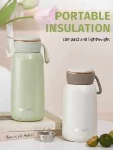 时尚便携不锈钢保温水瓶，用途广泛，适合户外、学校、男女使用。 - 彩色 - 查看 2