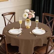 Tovaglia Monocolore Antimacchia (Quadrata 140*140/140*180/140*240, Rotonda 180*180), Stile Moderno E Minimalista, Adatta Per Riunioni Familiari, Ristoranti, Hotel E Tavoli Da Cucina.