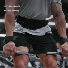 Ganchos para levantamiento de pesas, 1 par de muñequeras de 5 mm de grosor, agarraderas para levantamiento de pesas, powerlifting, estiramientos, filas, correas de levantamiento para gimnasio con ganchos para dominadas